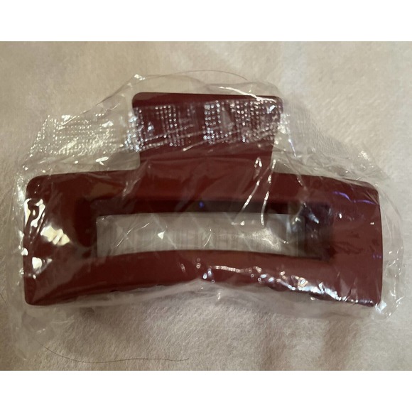 Set Of Three Medium Hair Claws Clips For All Hair Types Gray Cream And Red - Picture 4 of 4